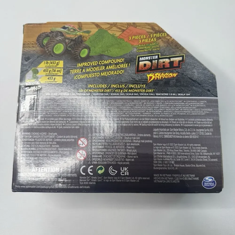 Monster Jam Monster Dirt Dragon 3 Piece Playset